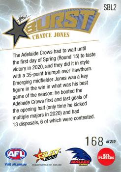 2021 Select AFL Footy Stars - Starburst Caricatures Lightning #SBC2 Chayce Jones Back